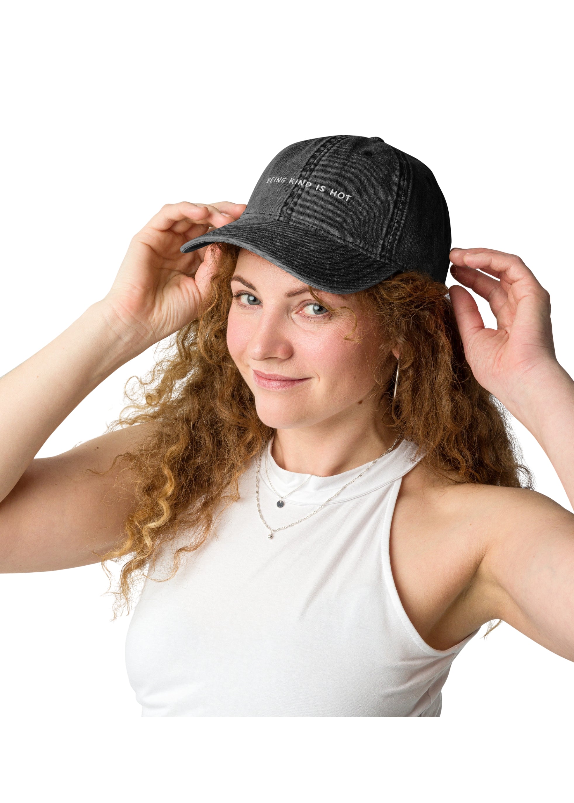 Being Kind Is Hot Embroidered Vintage Cap