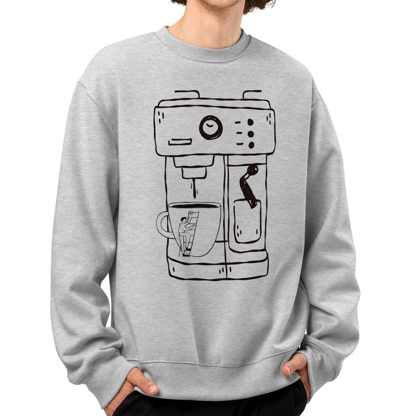 Espresso Machine Doodle Crewneck