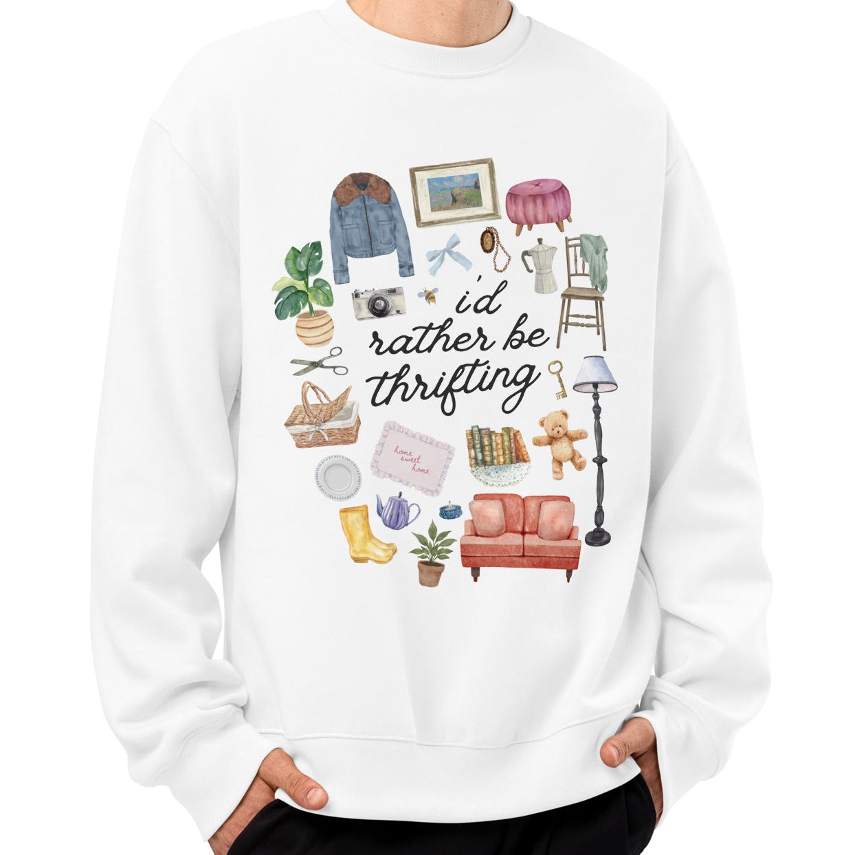 I'd Rather Be Thrifting Crewneck